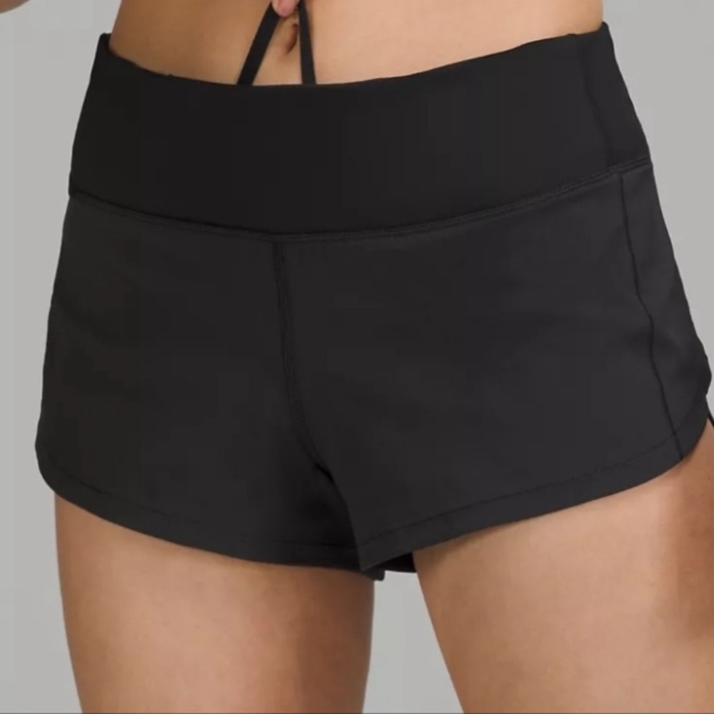 Lululemon Four-Way Speed Shorts (Size 8) black